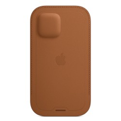 Integrierte Ledertasche MagSafe iPhone 12 | 12 Pro Braun
