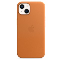 MagSafe Ledertasche iPhone 13 Golden Braun
