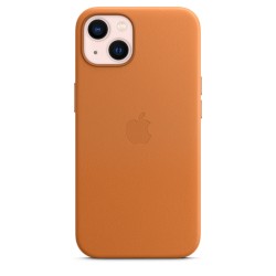 MagSafe Ledertasche iPhone 13 Golden Braun