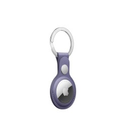 AirTag Leder Schlüsselring Violett