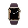 Apple Watch 7 GPS Zellulär 41mm Gold Stahl Case Dark Cherry Sport RegularMKHY3TY/A