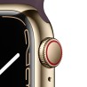 Apple Watch 7 GPS Zellulär 41mm Gold Stahl Case Dark Cherry Sport RegularMKHY3TY/A