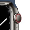 Apple Watch 7 GPS Zellulär 41mm Graphite Stahl Case Ass Blau Sport RegularMKJ13TY/A