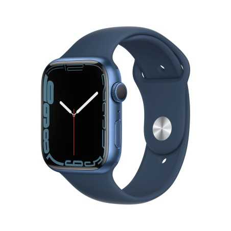 Apple Watch 7 GPS 45mm Blau AluMinium Case Ass Blau Sport RegularMKN83TY/A