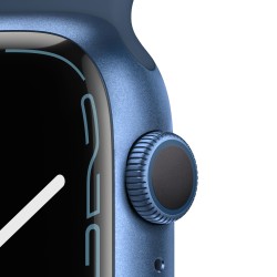 Apple Watch 7 GPS 45mm Blau AluMinium Case Ass Blau Sport RegularMKN83TY/A