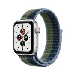 Apple Watch SE GPS Zellulär 40mm Silber AluMinium Case Ass Blau Sport Regular