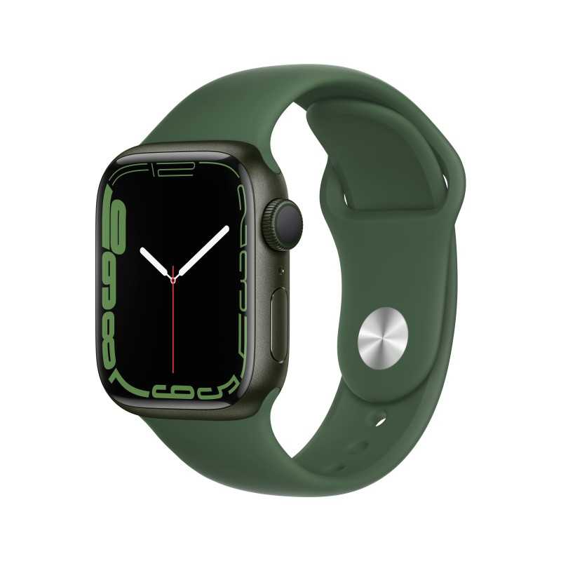 Apple Watch 7 GPS 41mm Grün AluMinium Case Clover Sport RegularMKN03TY/A