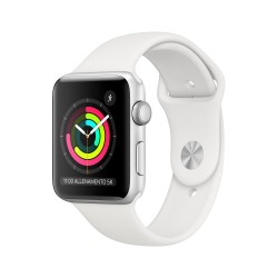 Apple Watch 3 GPS 42mm Silber AluMinium Case Weiß Sport