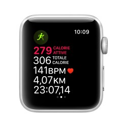 Apple Watch 3 GPS 42mm Silber AluMinium Case Weiß SportMTF22QL/A