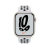 Apple Watch Nike 7 GPS Zellulär 45mm Starlight AluMinium Case Pure PlatinumSchwarz B RegularMKL43TY/A