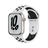 Apple Watch Nike 7 GPS 41mm Starlight AluMinium Case Pure PlatinumSchwarz B RegularMKN33TY/A