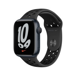 Apple Watch Nike 7 GPS 45mm Mitternacht AluMinium Case AnthraciteSchwarz B Regular