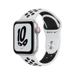 Apple Watch Nike SE GPS Zellulär 40mm Silber AluMinium Case Pure PlatinumSchwarz B RegularMKR43TY/A