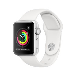 Apple Watch 3 GPS 38mm Silber AluMinium Case Weiß Sport