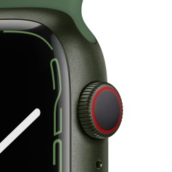 Apple Watch 7 GPS Zellulär 45mm Grün AluMinium Case Clover Sport RegularMKJR3TY/A