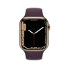 Apple Watch 7 GPS Zellulär 45mm Gold Stahl Case Dark Cherry Sport RegularMKJX3TY/A