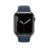 Apple Watch 7 GPS Zellulär 45mm Graphite Stahl Case Ass Blau Sport RegularMKL23TY/A