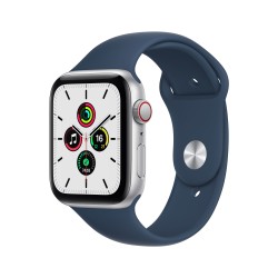 Apple Watch SE GPS Zellulär 44mm Silber AluMinium Case Ass Blau Sport RegularMKRY3TY/A
