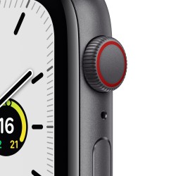 Apple Watch SE GPS Zellulär 44mm Grau AluMinium Case Mitternacht Sport RegularMKT33TY/A