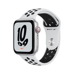 Apple Watch Nike SE GPS Zellulär 44mm Silber AluMinium Case Pure PlatinumSchwarz B RegularMKT63TY/A