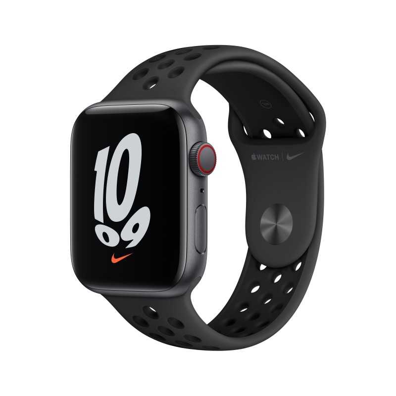 Apple Watch Nike SE GPS Zellulär 44mm Grau AluMinium Case AnthraciteSchwarz B RegularMKT73TY/A
