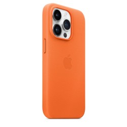 iPhone 14 Pro Leder Case MagSafe Orange
