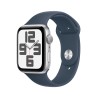 Watch SE GPS Aluminium Silber Blaues Armband - S/M