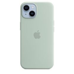 iPhone 14 Silikon Case MagSafe Grün