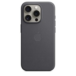 iPhone 15 Pro Feingewebe Case schwarz