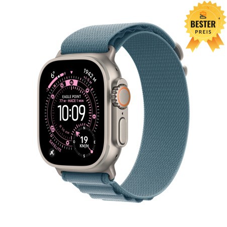 🚨 Black Friday Watch Ultra 3 Cell 49 mm Titan Natur Alpine Loop Hellblau L 