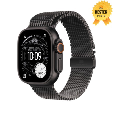 🚨 Black Friday Watch Ultra 3 Cell 49 mm Milanaise Armband Schwarz L 