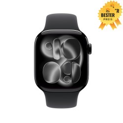 🚨 Black Friday Apple Watch Series 11 (GPS) 42 mm Gehäuse Aluminium Diamantschwarz Sportarmband Schwarz M/L 