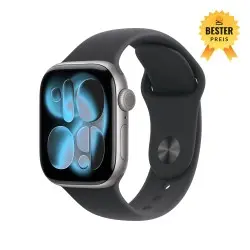 🛒 Kaufen Sie Apple Watch Series 11 (GPS) 46 mm Gehäuse Aluminium Space Grau Sportarmband Schwarz S/M 