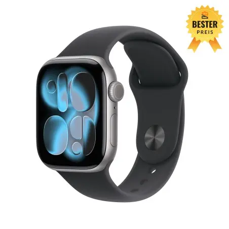 🛒 Kaufen Sie Apple Watch Series 11 (GPS) 46 mm Gehäuse Aluminium Space Grau Sportarmband Schwarz M/L 