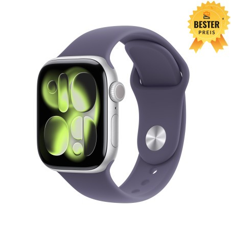 🚨 Black Friday Apple Watch Series 11 (GPS + Cellular) 46 mm Gehäuse Aluminium Silber Sportarmband Nebelviolett S/M 