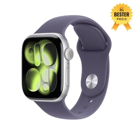 🛒 Kaufen Sie Apple Watch Series 11 (GPS + Cellular) 42 mm Gehäuse Aluminium Silber Sportarmband Nebelviolett M/L 