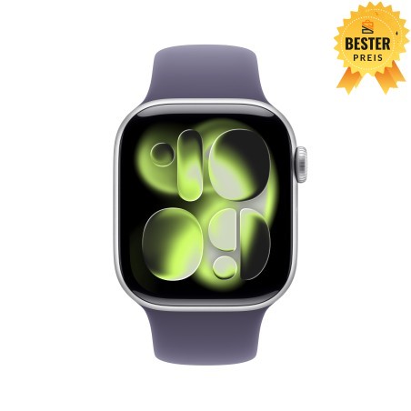 🚨 Black Friday Apple Watch Series 11 (GPS + Cellular) 42 mm Gehäuse Aluminium Silber Sportarmband Nebelviolett M/L 