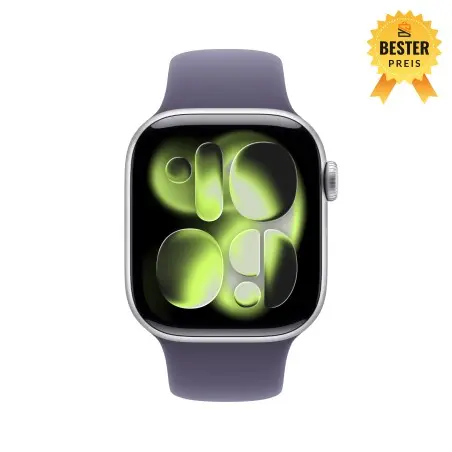 🛒 Kaufen Sie Apple Watch Series 11 (GPS + Cellular) 42 mm Gehäuse Aluminium Silber Sportarmband Nebelviolett M/L 