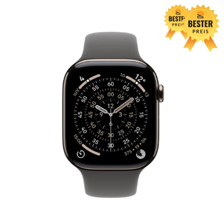 🚨 Black Friday Apple Watch Series 11 (GPS + Cellular) 42 mm Gehäuse Titan Natur Sportarmband Steingrau M/L 