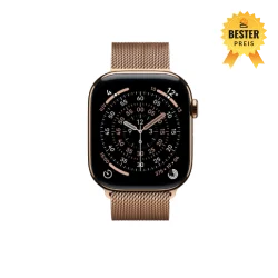 🛒 Kaufen Sie Apple Watch Series 11 (GPS + Cellular), 42 mm, Gehäuse Edelstahl Gold, Milanaise-Armband Gold (Einheitsgröße) 