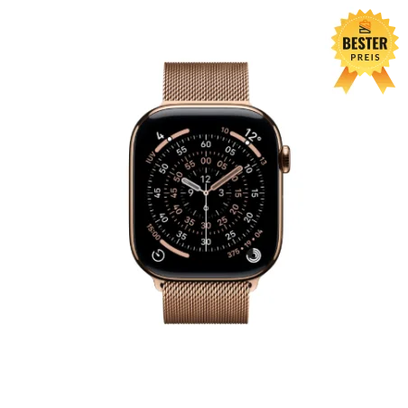 🛒 Kaufen Sie Apple Watch Series 11 (GPS + Cellular), 42 mm, Gehäuse Edelstahl Gold, Milanaise-Armband Gold (Einheitsgröße) 