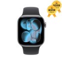 🚨 Black Friday Apple Watch Series 11 (GPS + Cellular), 46 mm, Gehäuse Aluminium Space Grau, Sportarmband Schwarz (M/L) 