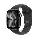 Apple Watch Series 11 (GPS + Cellular), 46 mm, Gehäuse Aluminium Mitternacht, Sportarmband Mitternacht (M L)