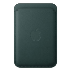 iPhone Feingewebe Wallet mit MagSafe Dunkelgrün