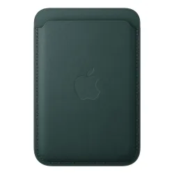 iPhone Feingewebe Wallet mit MagSafe Dunkelgrün 1
