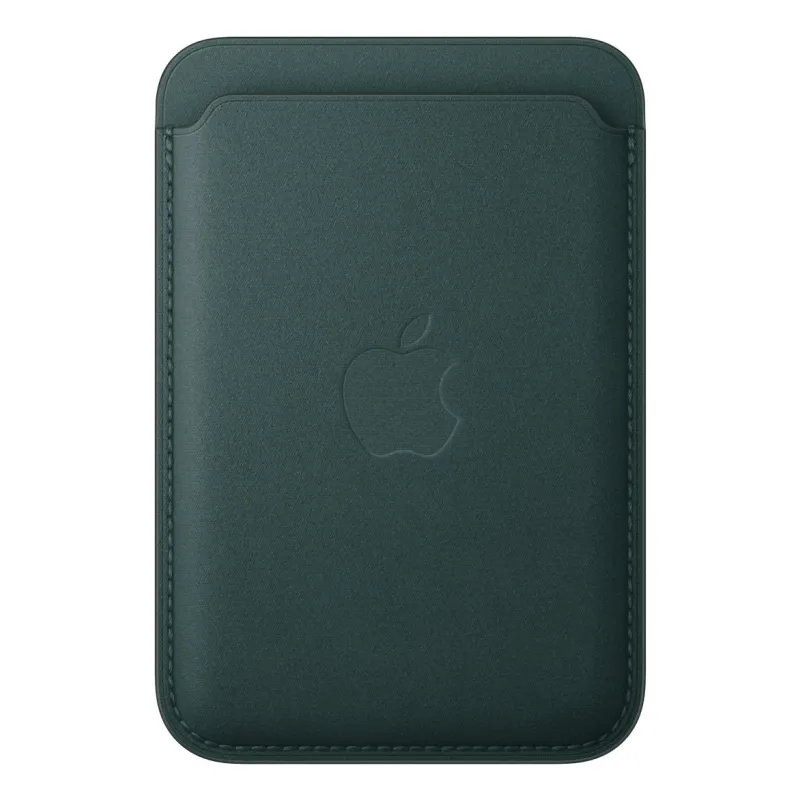 iPhone Feingewebe Wallet mit MagSafe Dunkelgrün