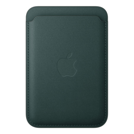 iPhone Feingewebe Wallet mit MagSafe Dunkelgrün