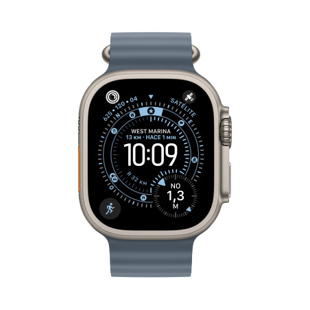 Watch Ultra 3 Cell 49 mm Titan Natur Ocean Armband Ankerblau