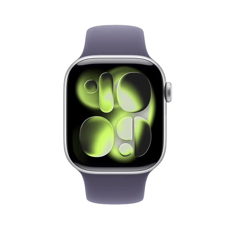 🛒 Kaufen Sie Apple Watch Series 11 (GPS + Cellular) 46 mm Gehäuse Aluminium Silber Sportarmband Nebelviolett M/L 