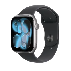 🛒 Kaufen Sie Apple Watch Series 11 (GPS) 46 mm Gehäuse Aluminium Space Grau Sportarmband Schwarz S/M  2